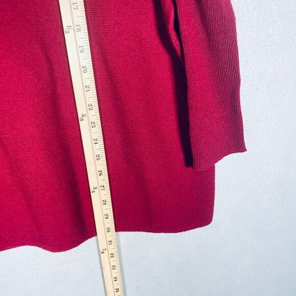 Garnet Hill Cashmere Sweater Womens S Raspberry Red Oversized Pullover Slouchy - Picture 10 of 12